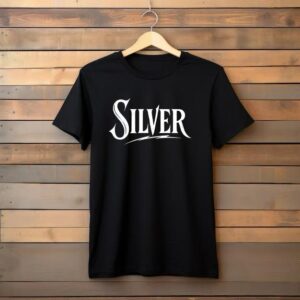Camiseta Silver Negra – Logo Blanco