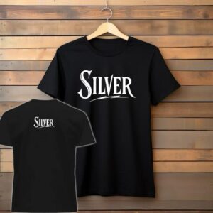 Camiseta Silver Negra – Logo Animal Print (verde)