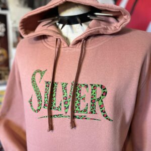 Sudadera Silver Rosa – Logo AnimalPrint Verde