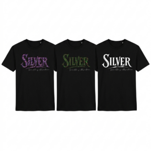 Camiseta Silver Negra (Ed. Semilla Y Alquitrán) – Logo Blanco